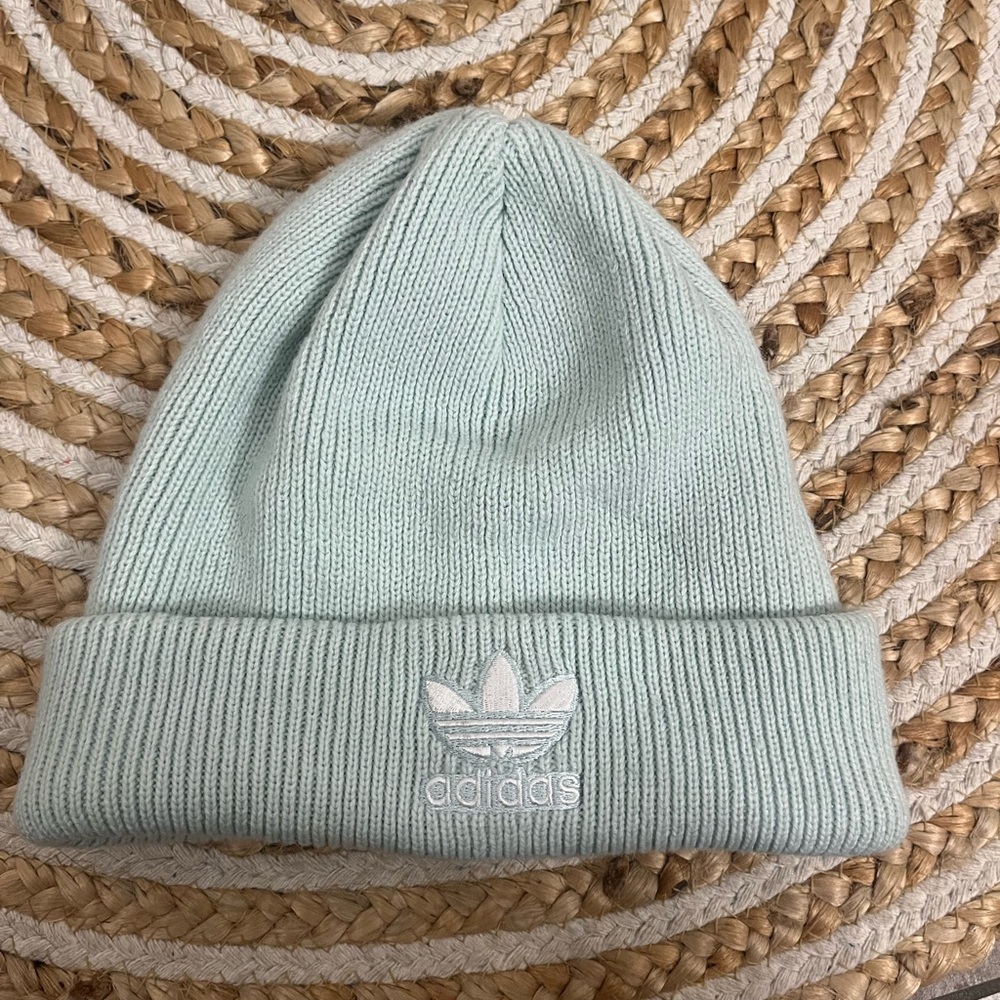 Woman’s Teal Blue Adidas Beanie